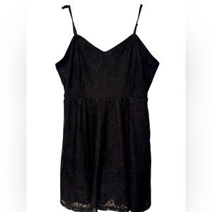 Stylish Black Lace Mini Dress